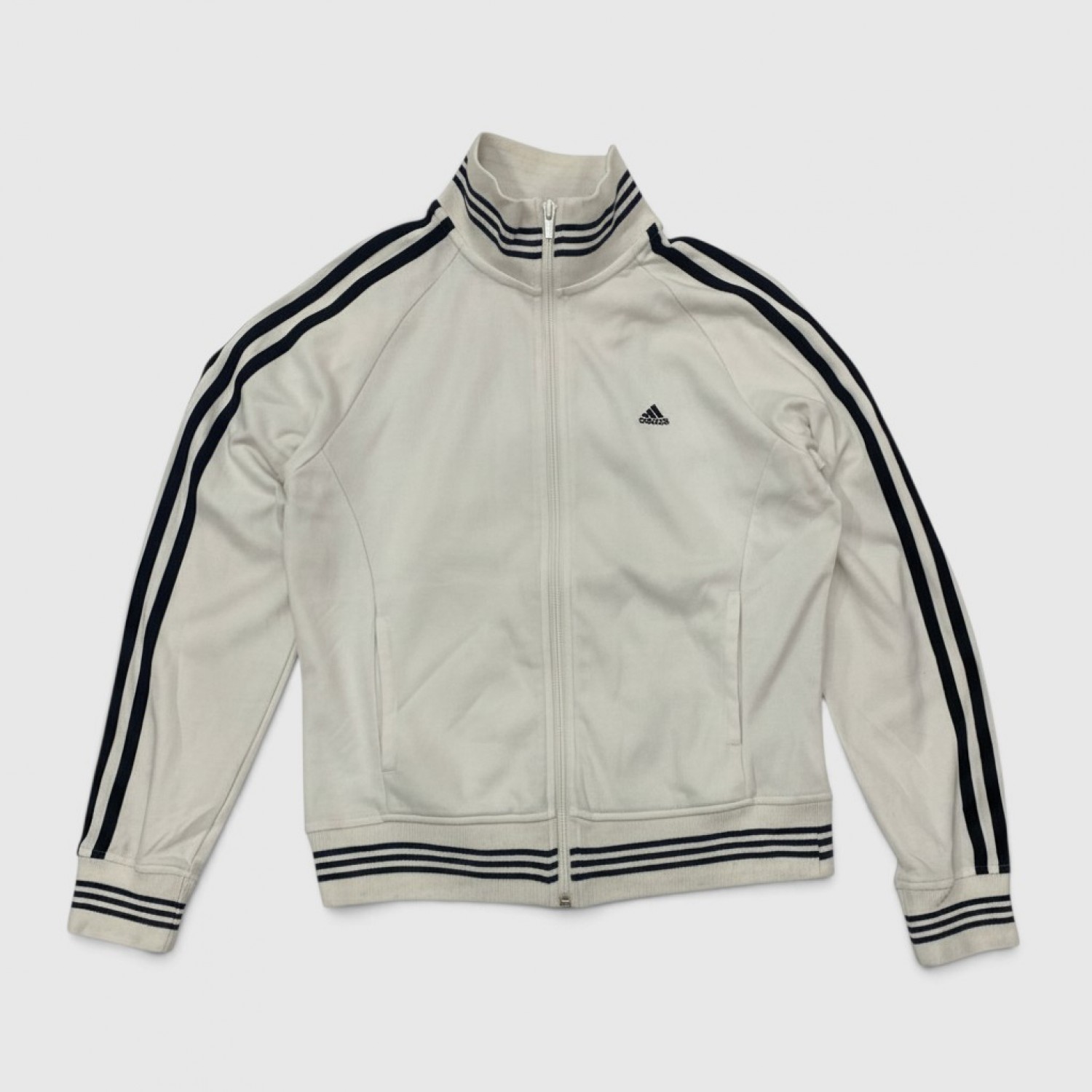Adidas Originals Retro 3-Stripes Track Jacket Off-White / Pre Owned